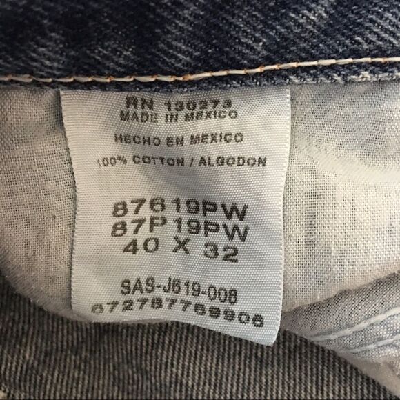 Rustler High Rise Blue Jeans 40 x 32 - Picture 4 of 6